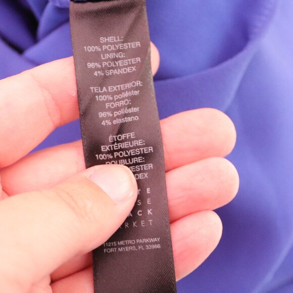 WHBM | Royal Blue Fit & Flare Cold Shoulder Dress 12 - Picture 7 of 7